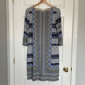 London Times long sleeve shift dress